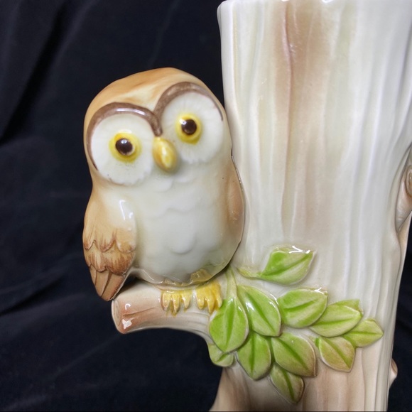 EUC Vintage 1981 Otagiri Ceramic Owl in Tree Vase - Picture 5 of 10